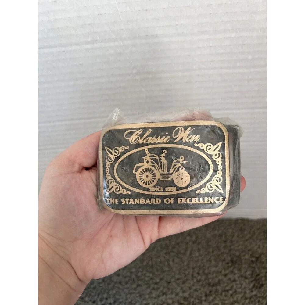 NOS Vintage Metal Belt Buckle Classic War Standard Of Excellence